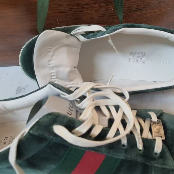 GUCCI new sneakers Ace 'Green Velvet' 757893